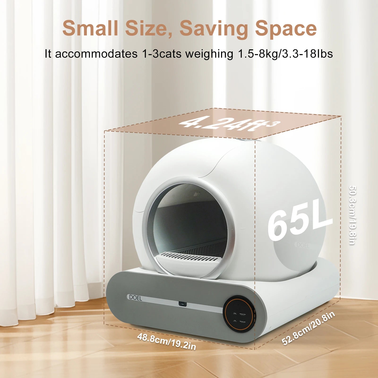 PurrifyTM Smart Self-Clean Cat Toilet