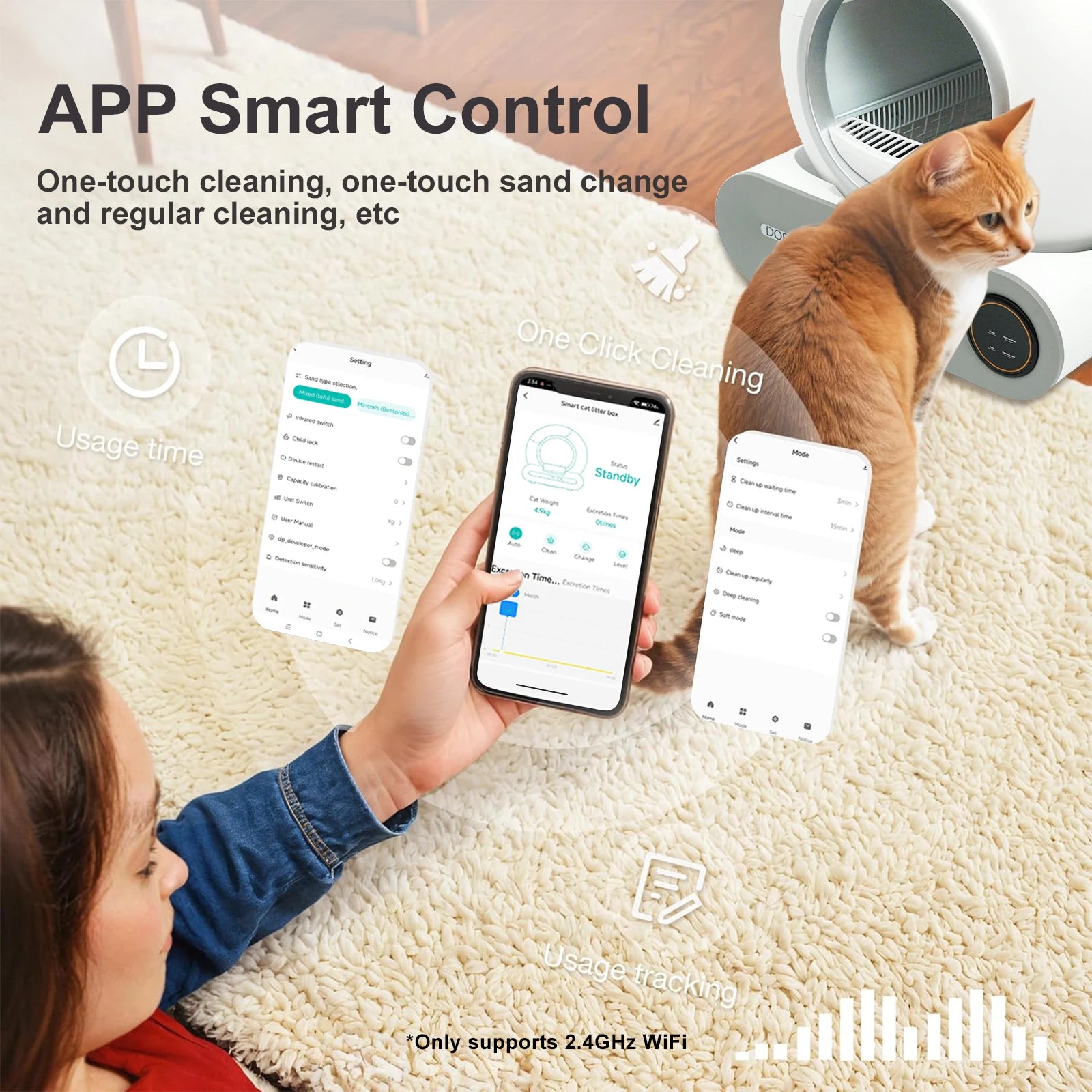 PurrifyTM Smart Self-Clean Cat Toilet